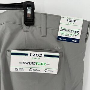 IZOD Golf Swingflex Big & Tall 48x29 Cinder Block 4-Way Stretch Golf Pants
